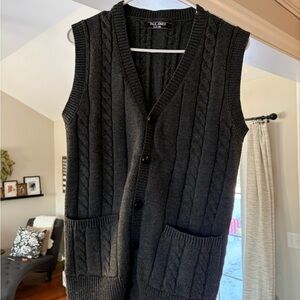 Men's Black Cable Knit Sweater Vest Paul Jones S great condition